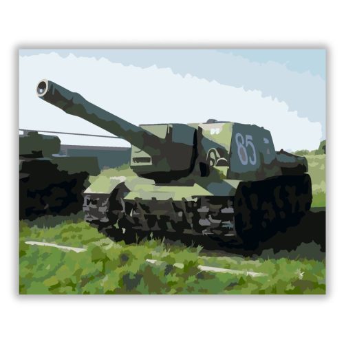 ISU-152 Harckocsi a Rét Közelében - Számfestő.hu