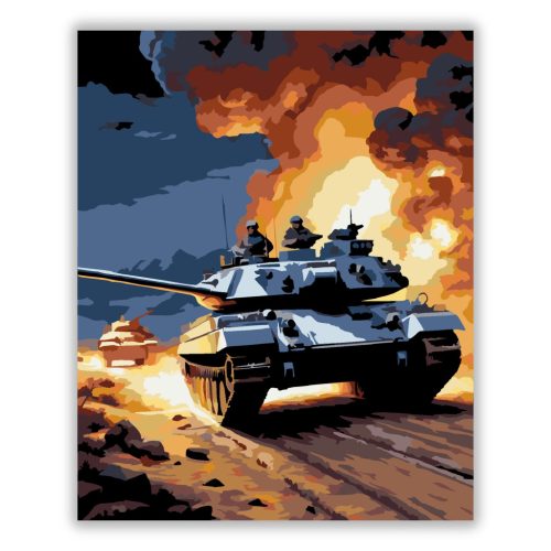 Éjszakai Tank Akció - számfestő készlet - Számfestő.hu