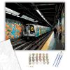 Graffitivel Díszített Metró Az Aluljáróban - számfestő készlet - Számfestő.hu - 60×70cm - keret nélkül
