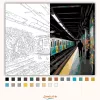 Graffitivel Díszített Metró Az Aluljáróban - számfestő készlet - Számfestő.hu - 40×50cm - Keret nélkül