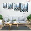 Futurisztikus Maglev Vonat Városi Skyline-nal - számfestő készlet - Számfestő.hu - 40×50cm - Keret nélkül
