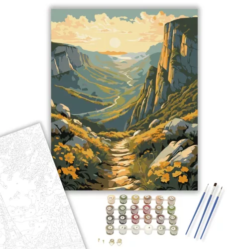 Serra do Cipó Hegység Napfelkeltében - számfestő készlet - Számfestő.hu - 40×50cm - keret nélkül