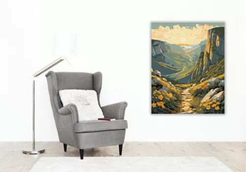 Serra do Cipó Hegység Napfelkeltében - számfestő készlet - Számfestő.hu - 80×100cm - keret nélkül