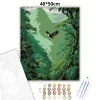 Amazonas Esőerdő és Repülő Tukán - számfestő készlet - Számfestő.hu - 40×50cm - Keret nélkül