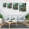 Amazonasi Cölöpfalu a Folyó Partján - számfestő készlet - Számfestő.hu - 50×60cm - Keret nélkül