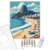 Copacabana Beach és Cukorsüveg-hegy - számfestő készlet - Számfestő.hu - 60×70cm - keret nélkül