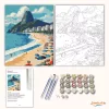 Copacabana Beach és Cukorsüveg-hegy - számfestő készlet - Számfestő.hu - 40×50cm - Keret nélkül