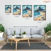Copacabana Beach és Cukorsüveg-hegy - számfestő készlet - Számfestő.hu - 40×50cm - Keret nélkül