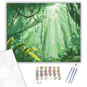 Tijuca Nemzeti Park Trópusi Reggel - számfestő készlet - Számfestő.hu - 40×50cm - keret nélkül