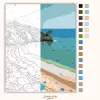 Búzios Trópusi Strandja - számfestő készlet - Számfestő.hu - 80×100cm - Keret nélkül
