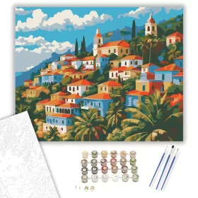 Olinda Koloniális Városképe - számfestő készlet - Számfestő.hu - 40×50cm - keret nélkül