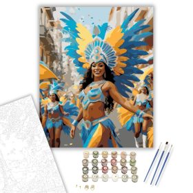 Rio Karneváli Parádé - számfestő készlet - Számfestő.hu - 40×50cm - keret nélkül
