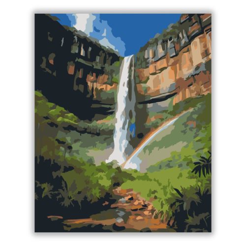 Chapada Diamantina Vízesés Szivárvánnyal - Számfestő.hu