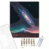 Lentikuláris Galaxis és Hegyi Táj - számfestő készlet - Számfestő.hu - 80×100cm - keret nélkül