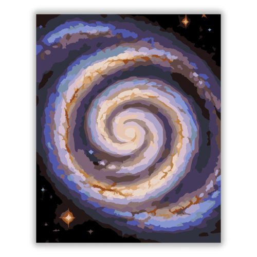 Spirálgalaxis Csillagmezőben - számfestő készlet - Számfestő.hu