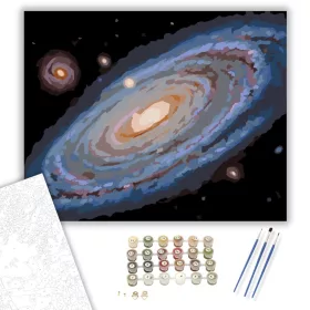 Ősi Spirálgalaxis és Csillagmező - számfestő készlet - Számfestő.hu - 40×50cm - keret nélkül