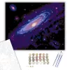 Spirálgalaxis és Kozmikus Háló - számfestő készlet - Számfestő.hu - 40×50cm - keretre feszítve
