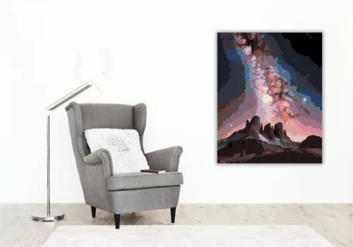 Galaktikus Mag a Hegyek Felett - számfestő készlet - Számfestő.hu - 40×50cm - keret nélkül