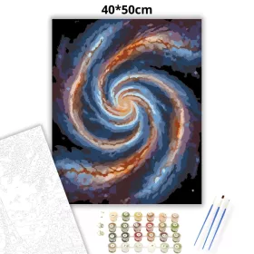 Dupla Magú Káoszspirál Galaxis - számfestő készlet - Számfestő.hu - 40×50cm - Keret nélkül