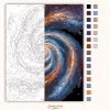 Dupla Magú Káoszspirál Galaxis - számfestő készlet - Számfestő.hu - 40×50cm - Keret nélkül
