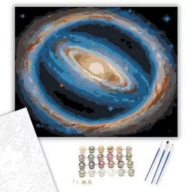 Gyűrűs Galaxis Fénylő Maggal - számfestő készlet - Számfestő.hu - 40×50cm - keret nélkül