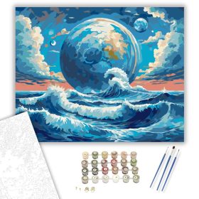 Oceánbolygó Viharos Égbolt alatt - számfestő készlet - Számfestő.hu - 40×50cm - keret nélkül