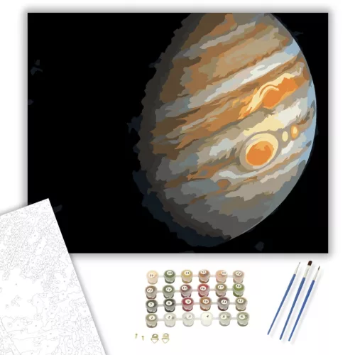 Jupiter és Europa Árnyéka - számfestő készlet - Számfestő.hu - 80×100cm - keret nélkül