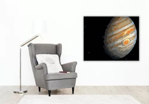 Jupiter és Europa Árnyéka - számfestő készlet - Számfestő.hu - 40×50cm - keretre feszítve