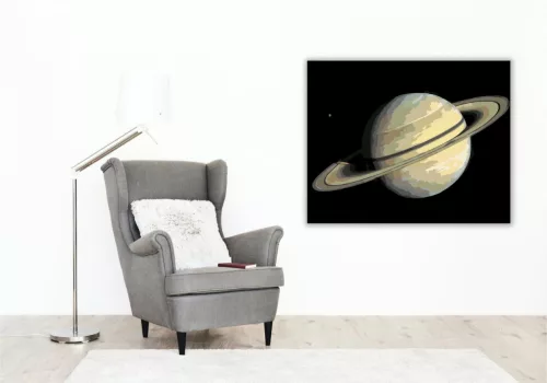 Szaturnusz és Gyűrűi - számfestő készlet - Számfestő.hu - 60×70cm - keret nélkül