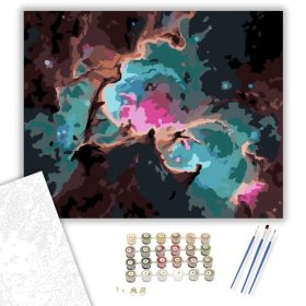 Fiatal Csillagok Születése Színes Ködben - számfestő készlet - Számfestő.hu - 40×50cm - keret nélkül