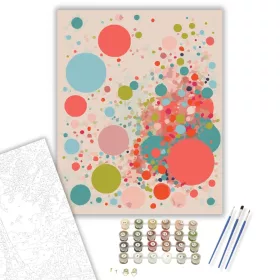 Organikus Formák és Színfoltok - számfestő készlet - Számfestő.hu - 40×50cm - keret nélkül