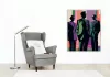 Absztrakt Árnyalatok Sziluettjei - számfestő készlet - Számfestő.hu - 50×60cm - Keretre feszítve