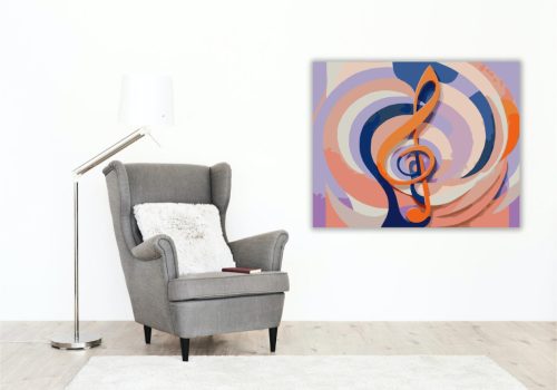 Zene Spirál Absztrakció - számfestő készlet - Számfestő.hu - 40×50cm - keret nélkül