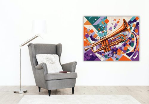 Színes Trombitaszimfónia - számfestő készlet - Számfestő.hu - 40×50cm - keret nélkül