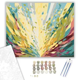 Színpompás Levélörvény - számfestő készlet - Számfestő.hu - 40×50cm - keret nélkül