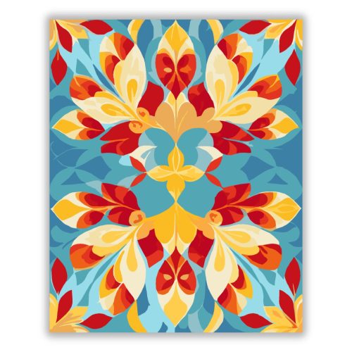 Kaleidoszkópikus Virág Absztrakció - Számfestő.hu