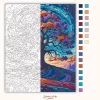 Galaktikus Színkavalkád és Varázslatos Fa - számfestő készlet - Számfestő.hu - 40×50cm - Keret nélkül
