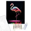 Neon Flamingó és Csillogó Textúrák - számfestő készlet - Számfestő.hu - 40×50cm - keret nélkül