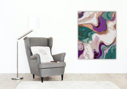 Vibráló Márványos Színátmenetek - számfestő készlet - Számfestő.hu - 60×70cm - keret nélkül