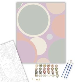 Pasztell Körök Harmóniája - számfestő készlet - Számfestő.hu - 40×50cm - keret nélkül