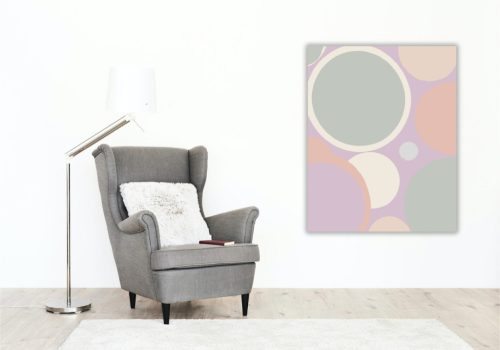 Pasztell Körök Harmóniája - számfestő készlet - Számfestő.hu - 40×50cm - keret nélkül