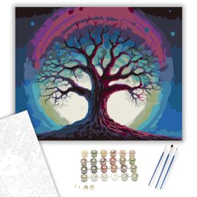 Neon Ágak és Kozmikus Színek - számfestő készlet - Számfestő.hu - 40×50cm - keret nélkül