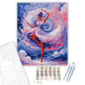 Színes Forgás és Táncoló Alak - számfestő készlet - Számfestő.hu - 40×50cm - keret nélkül