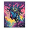 Neon Sziluett Fák és Gyökerek - számfestő készlet - Számfestő.hu