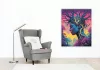 Neon Sziluett Fák és Gyökerek - számfestő készlet - Számfestő.hu - 60×70cm - keret nélkül