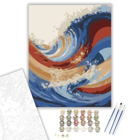 Hullámzó Színek és Textúrák - számfestő készlet - Számfestő.hu - 40×50cm - keret nélkül