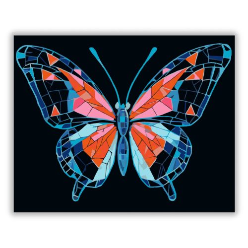 Geometrikus Pillangó Neon Színekben - Számfestő.hu
