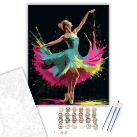 Neon Balerina Mozdulat - számfestő készlet - Számfestő.hu - 40×50cm - keret nélkül