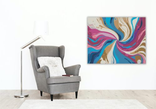 Élénk Márványos Színátmenetek - számfestő készlet - Számfestő.hu - 50×60cm - keret nélkül