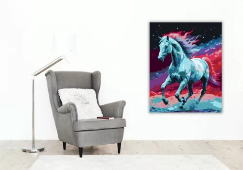 Galaktikus Paripa Neon Színátmenetekkel - számfestő készlet - Számfestő.hu - 40×50cm - Keret nélkül